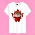 Kawaii Sunny cat tanghulu graphic t-shirt | Chinese street food lover cat lover gift